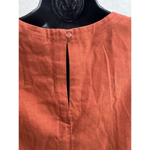 Old Navy Women's Linen-Blend Mini Shift Dress in Gingerspice Size Medium NWT - Picture 7 of 10